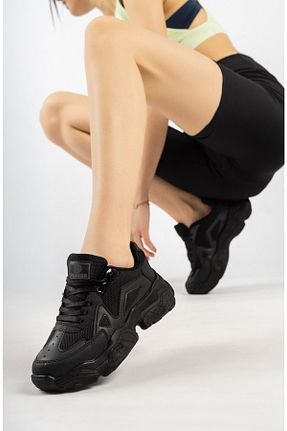 کفش اسنیکر مشکی زنانه بند دار eformoda by emre yılmaz - کد 108969881