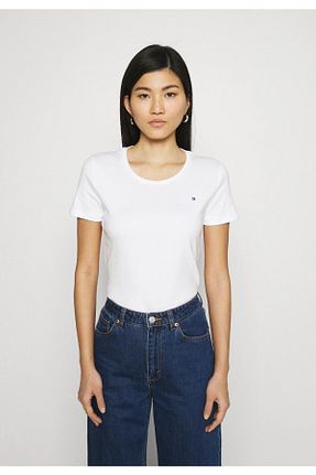 تیشرت اسپرت سفید زنانه %100 پنبه Tommy Hilfiger - کد 660044643