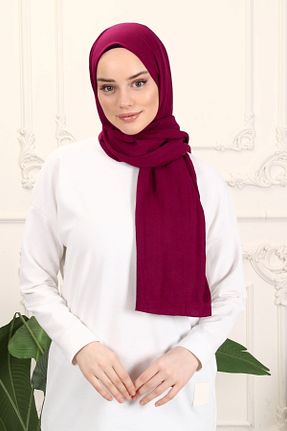 شال زرشکی زنانه پنبه ای ada sanatsal - کد 669764001