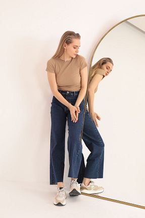 بلوز بژ زنانه ساده Kaktüs Moda - کد 670263375