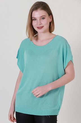 بلوز فیروزه ای زنانه طرح دار VEGENZE - کد 670289232