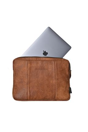 کیف لپ تاپ و مدارک سرمه ای زنانه چرم خالص DUTCH-BAG - کد 670323028