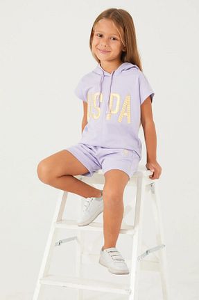 ست بالاتنه و پائین تنه بنفش بچه گانه بافتنی U.S. Polo Assn. - کد 670479235