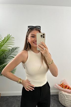 بلوز بژ زنانه ساده Maxi İdol - کد 670110681