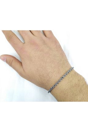 دستبند نقره مردانه 925 عیار Kehribar gümüş - کد 87700937