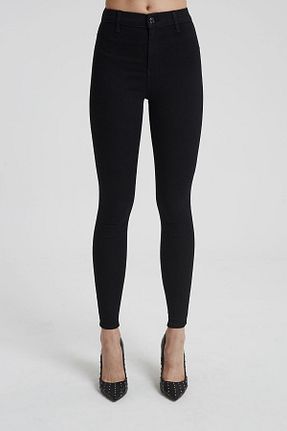 شلوار جین مشکی زنانه پاچه تنگ CROSS JEANS - کد 72664779