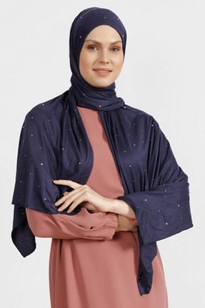 شال سرمه ای زنانه پنبه ای Differenza - کد 88087332