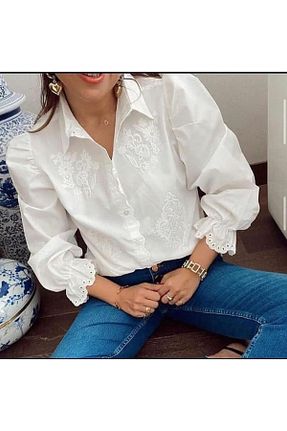 بلوز سفید زنانه ساده ESQ - کد 88417207