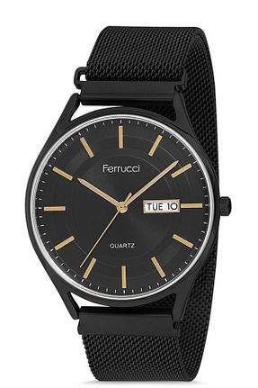 ساعت مچی مشکی مردانه 41-45 میلی متر Ferrucci - کد 88486405
