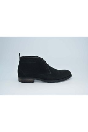 بوت / نیم بوت مشکی مردانه چرم خالص TUNCZEVK - کد 79577504