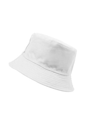 کلاه سفید زنانه پنبه (نخی) کد 40123734