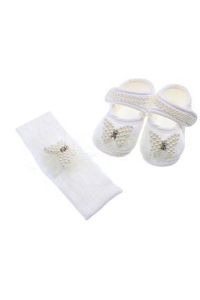پاپوش سفید بچه گانه پارچه ای Joey Baby - کد 88838237