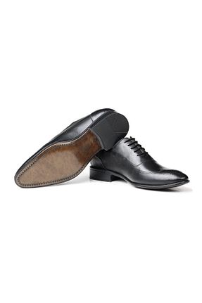 کفش کلاسیک مشکی مردانه چرم خالص Ducavelli - کد 137673822
