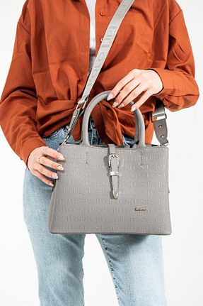 کیف دوشی طوسی زنانه چرم مصنوعی Just Polo - کد 671046885
