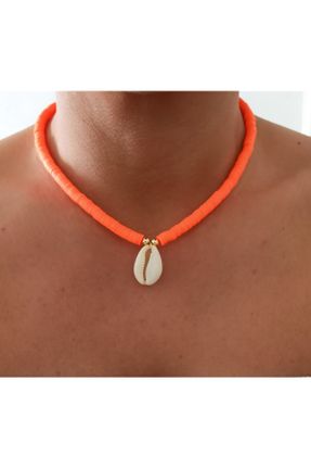 گردنبند جواهر نارنجی زنانه کد 671323584