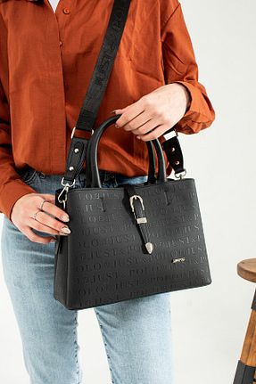 کیف دوشی مشکی زنانه چرم مصنوعی Just Polo - کد 671044203