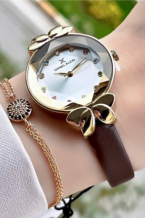 ساعت مچی قهوه ای زنانه 31-34 میلی متر Daniel Klein - کد 670701520