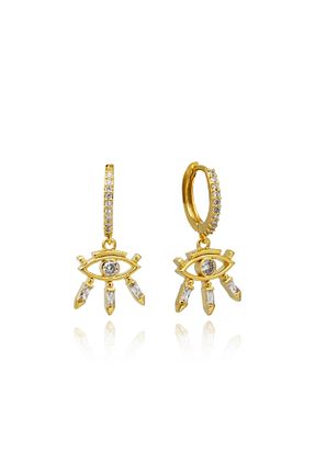 گوشواره جواهر طلائی زیرکن Bonnjerra Jewellery - کد 671112304