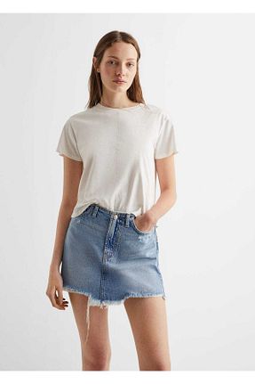 دامن آبی زنانه بافتنی MANGO Teen - کد 655853837