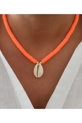 گردنبند جواهر نارنجی زنانه کد 671323584