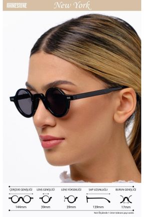 عینک آفتابی مشکی زنانه 39 UV400 پلاستیک کد 672076771