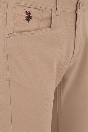 شلوار قهوه ای مردانه پنبه - الاستین U.S. Polo Assn. - کد 672138052