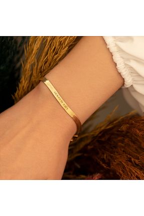 دستبند نقره طلائی زنانه 925 عیار Dkmn Silver - کد 672339895