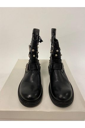 بوت / نیم بوت مشکی بچه گانه پاشنه تخت Tomstore - کد 672345377