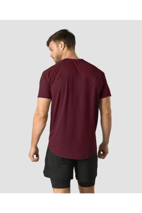تی شرت زرشکی مردانه پلی استر Fitted کد 672384187