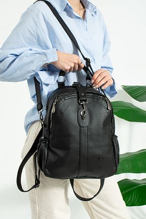 کوله پشتی مشکی زنانه سایز متوسط Just Polo - کد 127809334