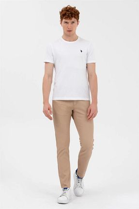 شلوار قهوه ای مردانه پنبه - الاستین U.S. Polo Assn. - کد 672138052