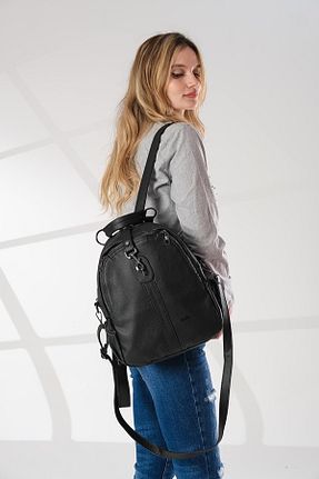 کوله پشتی مشکی زنانه سایز متوسط Just Polo - کد 127809334
