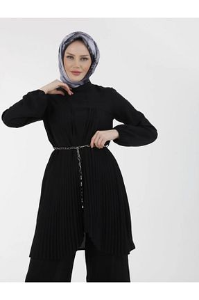 ست مشکی زنانه آسیمتریک بافتنی پنبه (نخی) کد 673481156