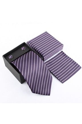 کراوات بنفش مردانه پلی استر Omark Cotton - کد 673420209