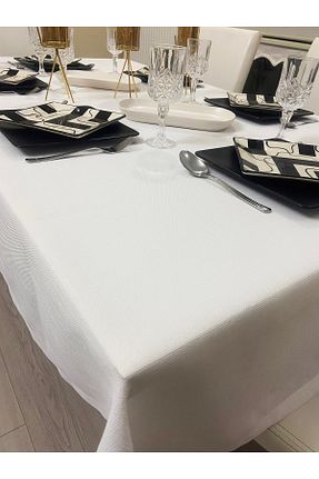 رومیزی سفید پلی استر Zeren Home - کد 673491780