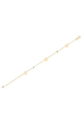 دستبند طلا بژ زنانه 14 عیار Tektaş - کد 673855783