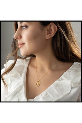 گردنبند نقره طلائی زنانه 925 عیار Gümüşistan - کد 356783636