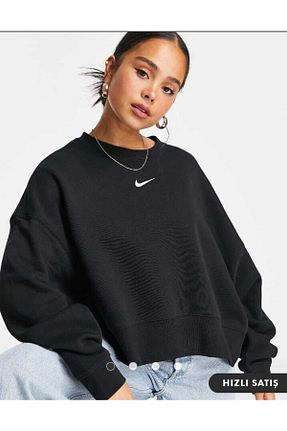 سوئیشرت اسپرت مشکی زنانه گشاد Nike - کد 674296551