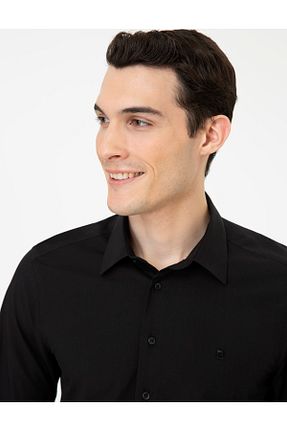 پیراهن مشکی مردانه اسلیم فیت Pierre Cardin - کد 674355973