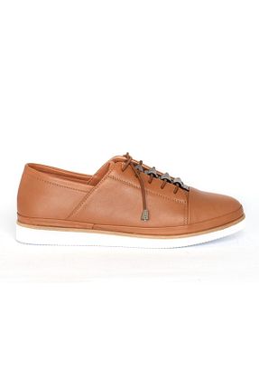 کفش کژوال قهوه ای زنانه چرم خالص MARİNE SHOES - کد 87576301