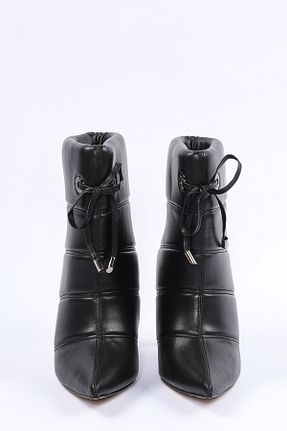 بوت / نیم بوت مشکی زنانه چرم مصنوعی lescarpe - کد 88380288