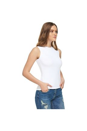 بادی سفید زنانه یقه دوچرخه Tutku Elit - کد 88677030