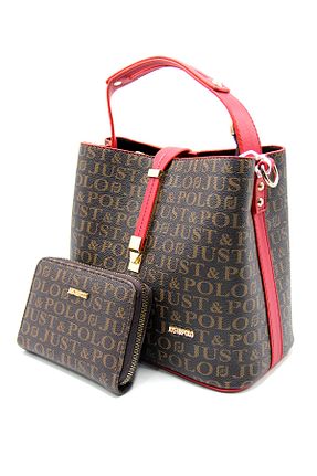 کیف دوشی قهوه ای زنانه چرم مصنوعی Just Polo - کد 88777998