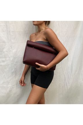 کیف دستی زرشکی زنانه ابعاد بزرگ ETDesignBags - کد 88815524