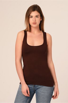بادی قهوه ای زنانه یقه دوچرخه DISENTIS MODEST - کد 94551833