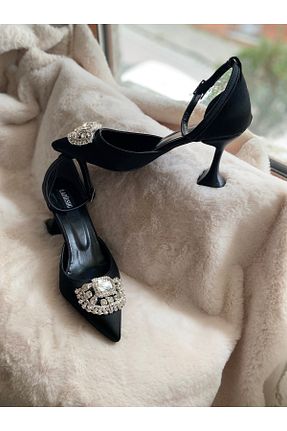 کفش استایلیتو مشکی پاشنه نازک LADİESHOE - کد 673860878