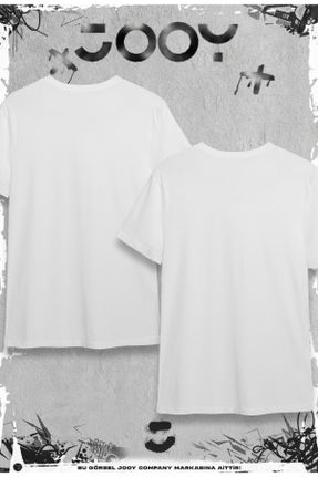 تی شرت سفید زنانه رگولار یقه گرد 2