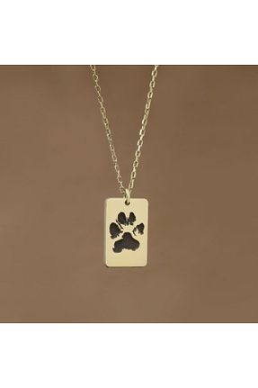 گردنبند نقره طلائی زنانه 925 عیار Dkmn Silver - کد 674216559