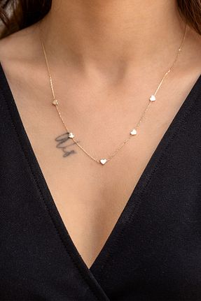 گردنبند طلا سبز زنانه 14 عیار Cenova Jewelry - کد 674364235
