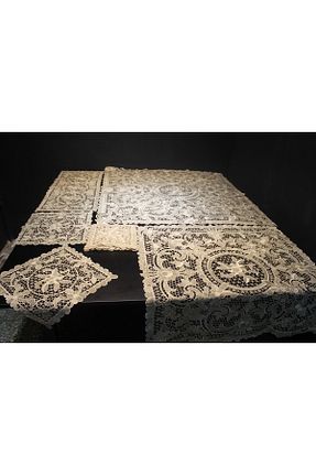 رومیزی قهوه ای پلی استر HUZUR ÇEYİZ - کد 674561365